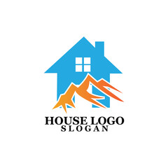 Simple home icon vector logo