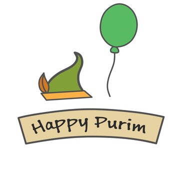 Happy Purim Day Cards Design