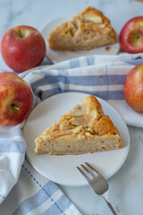 sweet home made apple yogurt cake