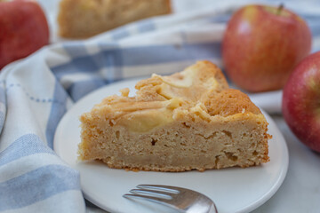 sweet home made apple yogurt cake