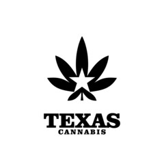 texas hemp cannabis logo icon design