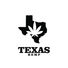 texas hemp cannabis logo icon design