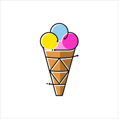 Ice Cream Waffle Cone Icon