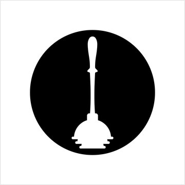 recommend clip art: Plunger Icon, Suction Drain Cleaning Tool