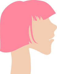 Girl with red hair portrait. Vector illustration.