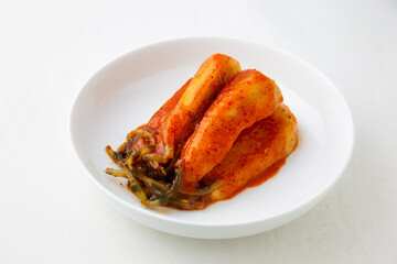 Korean Young Radish Kimchi which is called Yeolmu Kimchi