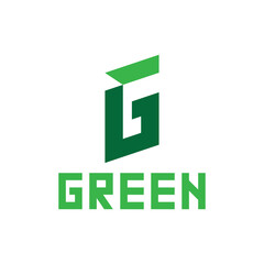 Fototapeta premium GREEN G letter logo design vector