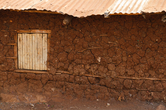 Mud hut with window