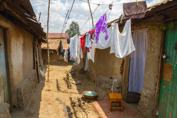 Laundry Drying in Kibera Slum