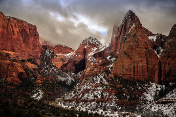 Clouds on the Kolob Canyons in Zion National Park