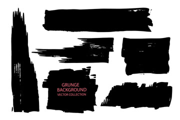 A large set of grunge elements.Brush strokes,banners, borders, frame or background for text.