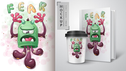 Cute monster - poster and merchandising.