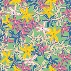 flower petal seamless repeat pattern design