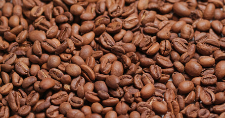 Pile of the Roasted coffee bean