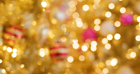 Christmas decoration hanging on tree