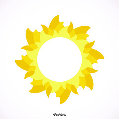 Sun Icon Isolated Background