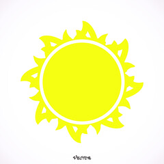 Sun Icon Isolated Background