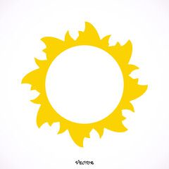 Sun Icon Isolated Background