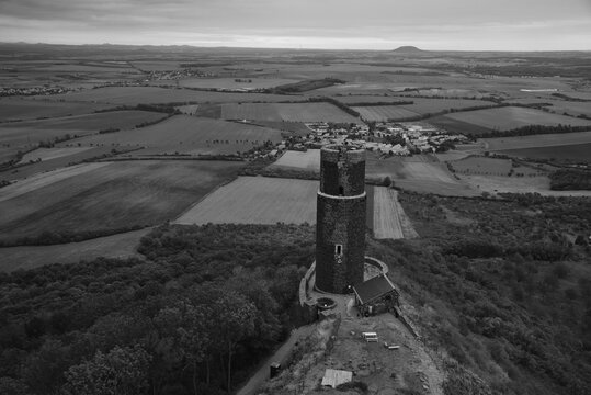 Hazmburk or Hasenburg is a medieval castle ruin in Central Bohemian Uplands near Libochovice, Czech Republic.