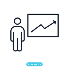 training icon. Headhunting training website symbol template for graphic and web design collection logo vector illustration