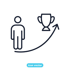 winner icon. Headhunting winner symbol template for graphic and web design collection logo vector illustration