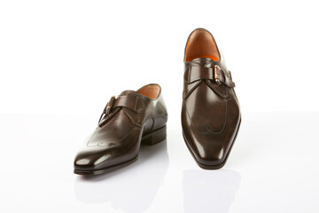 Man's shoes in studio for advertisement