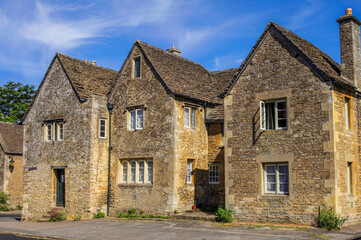 Fototapeta na wymiar Three medieval houses in Lacock