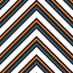 Rainbow Chevron Diagonal Stripes seamless pattern background