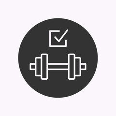 Regular sport exercises glyph icon on white background. Vector illustration.