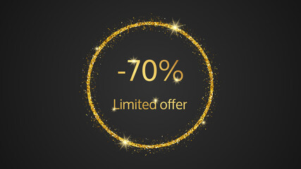 Limited offer gold banner