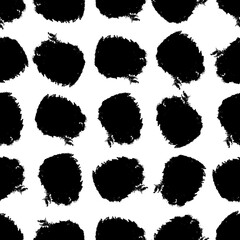 Seamless pattern with sketch circles shape