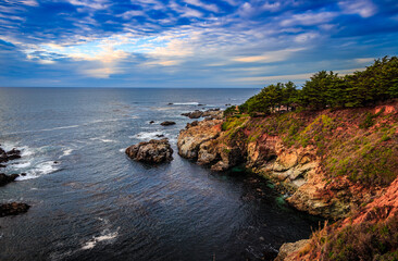 Coastal Sunst Views in Big Sur, California