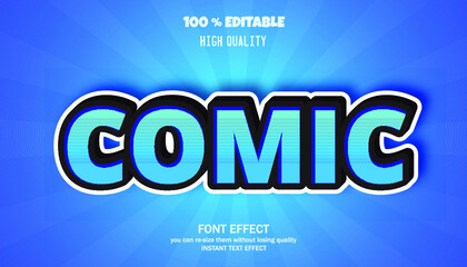 Modern font effect for banner or sticker, editable font