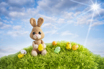 Easter bunny and Easter eggs