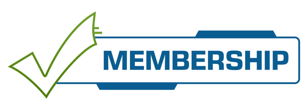 Membership Green Blue Tick Mark Borders 