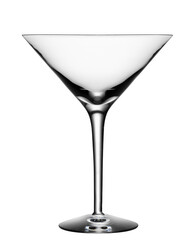Empty cocktail glass isolated on a white background