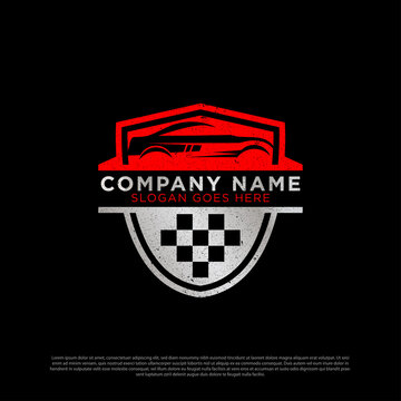 Auto Car Modification Logo Vector , Repair Automotive Logo Shield