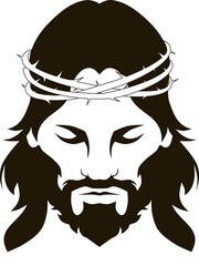 Jesus Christ with a crown of thorns