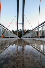 Kaunas Eiguliai pedestrian bridge, walks in nature.