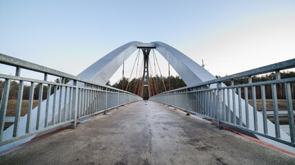 Kaunas Eiguliai pedestrian bridge, walks in nature.