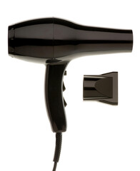 Black Hair Dryer isolated on white background