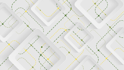 Abstract geometric background with white square on white background