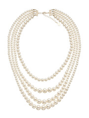 Necklace isolated on white background.