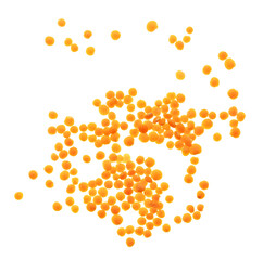 Lentils isolated on white background.