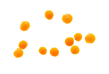 Lentils isolated on white background.