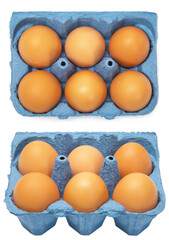 A carton of six eggs
