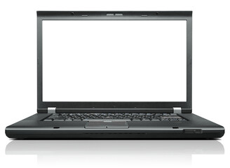 Laptop isolated on white  - front view