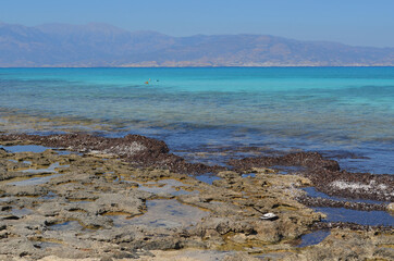 A view of Crete from the island of Chrissi