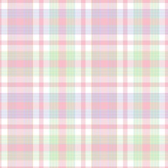 Rainbow Pastel Plaid textured Seamless Pattern