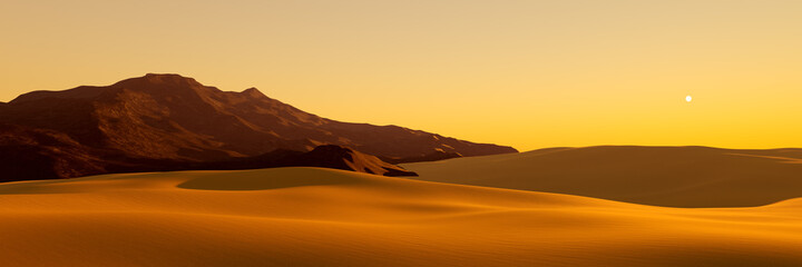 Fototapeta na wymiar desert sunset landscape background